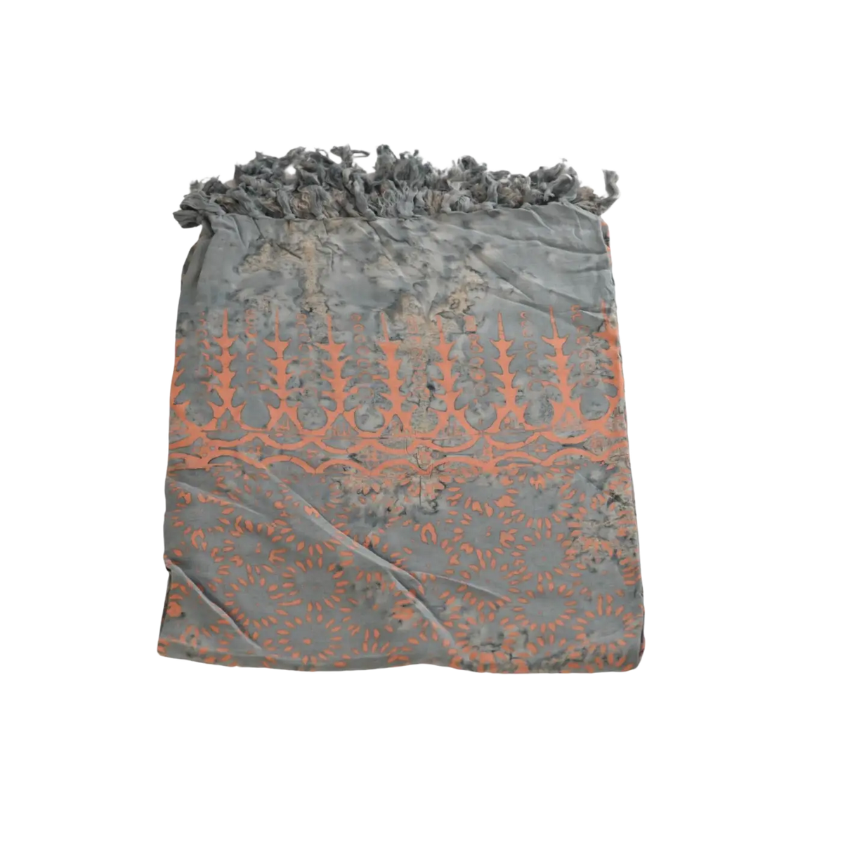 Graues Lunghi Sarong Pareo Tuch aus Baumwolle, 160 x 115 cm, als Hamamtuch für Strand oder Sauna.