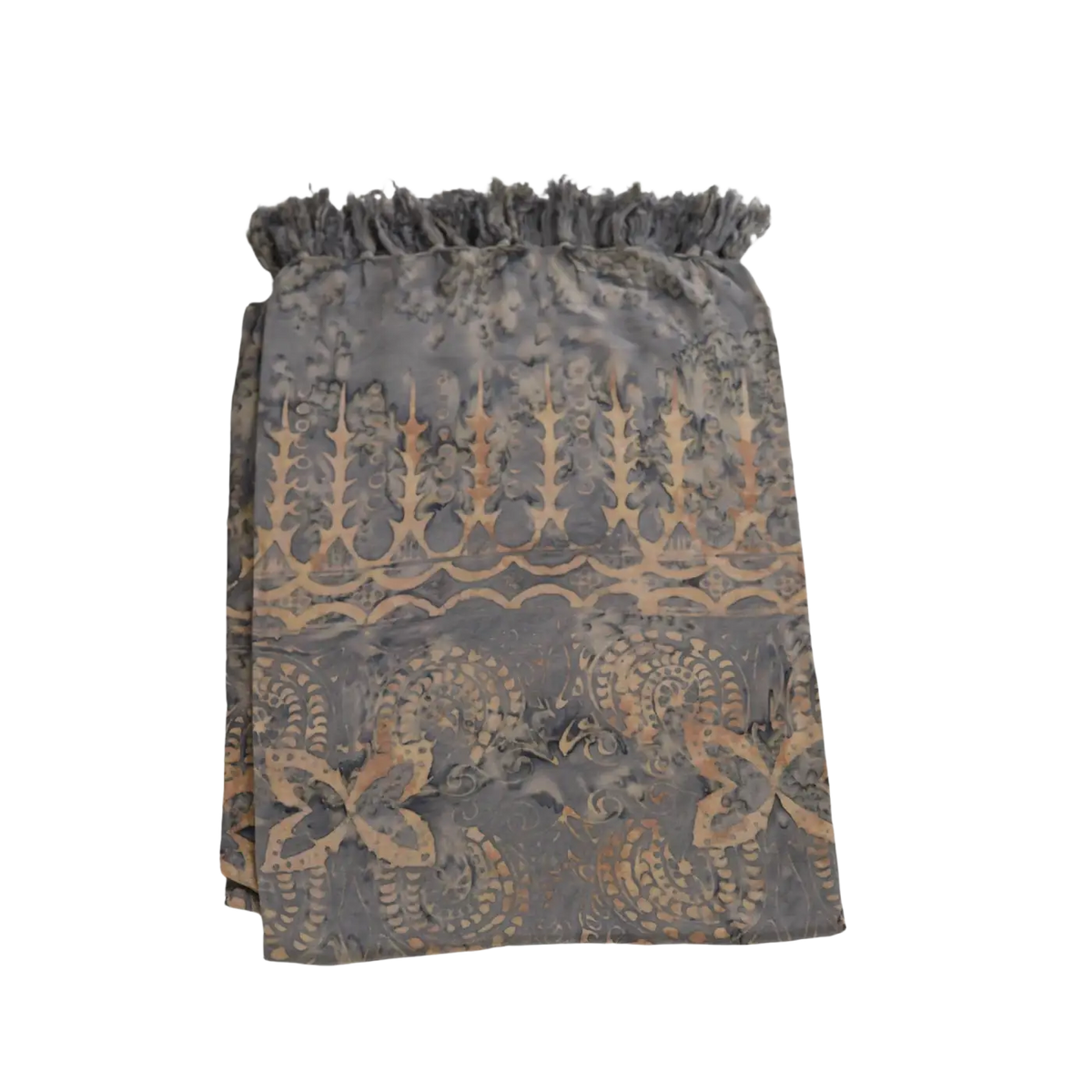 Graues und goldenfarbenes Hamamtuch, Lunghi Sarong Pareo Tuch, 160 x 115 cm, aus weichem Baumwollstoff.