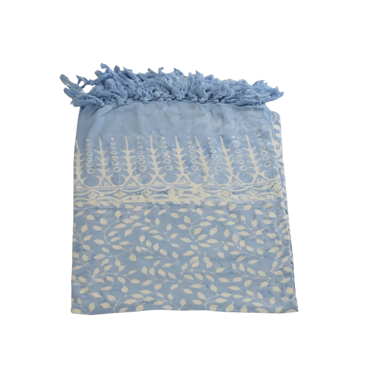 Hellblaues Hamamtuch im Lungi Sarong Pareo Tuch Design, 160 x 115 cm, aus Baumwolle, von Mana Shop