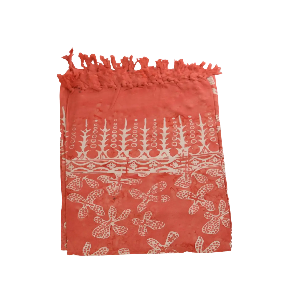 Korallfarbenes Lunghi Sarong Pareo Tuch aus Hamamtuch von Mana Shop, 160 x 115 cm, weiches, vielseitiges Strand- und Badetuch