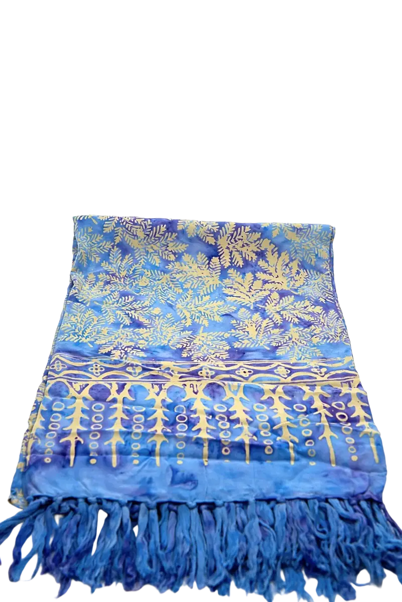 Leuchtend blauer Lunghi Sarong Pareo Tuch, 160 x 115 cm, aus einem Hamamtuch, mit lebendigem Muster, von Mana Shop