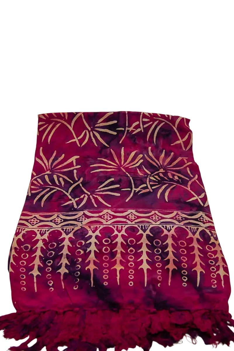 Leuchtendes magentafarbenes Hamamtuch Lunghi Sarong Pareo Tuch von Mana Shop, 160 x 115 cm, aus weichem Baumwollstoff.