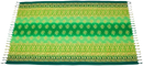 Grünes Lunghi Sarong Tuch von Tropechopf, 160x115cm, leichtes Hamamtuch mit Blumenmuster, für Strand und Sauna