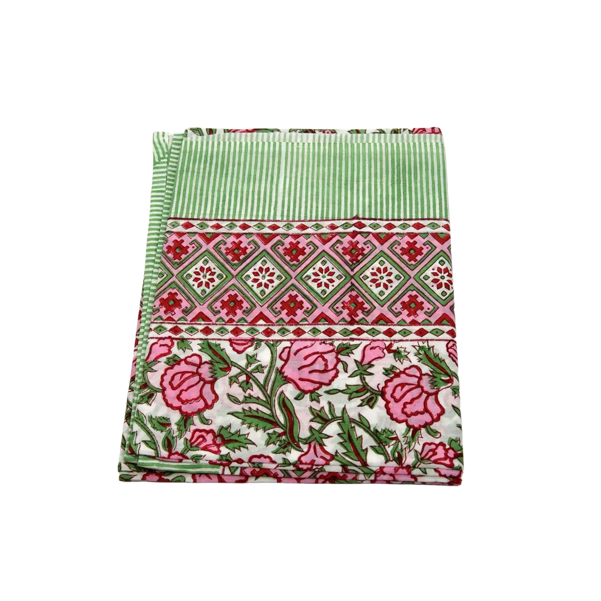 Gefaltetes Baumwoll-Hamamtuch Lunghi Sarong Tuch von Mana Shop, 180cm x 108cm, in warmen Farben.