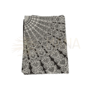 Schwarzer lunghi sarong mit weißen paisley mustern aus dem mana shop ideal für lomi lomi und vielseitige nutzung