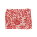 Delikater rosa lunghi sarong mit filigranem rotem floralem und botanischem muster von mana shop