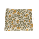 Gefaltener lunghi sarong tuch 180cm x 108cm mit gelb grünem floralem muster von mana shop für lomi lomi