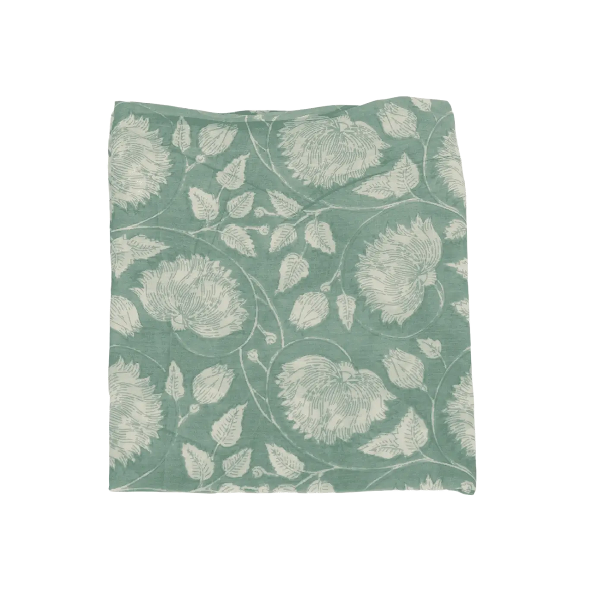 Weiches Salbeigruenes Hamamtuch vom Mana Shop, 180cm x 108cm, aus Lunghi Sarong Tuch Serie, zeigt die schöne Stoffstruktur.