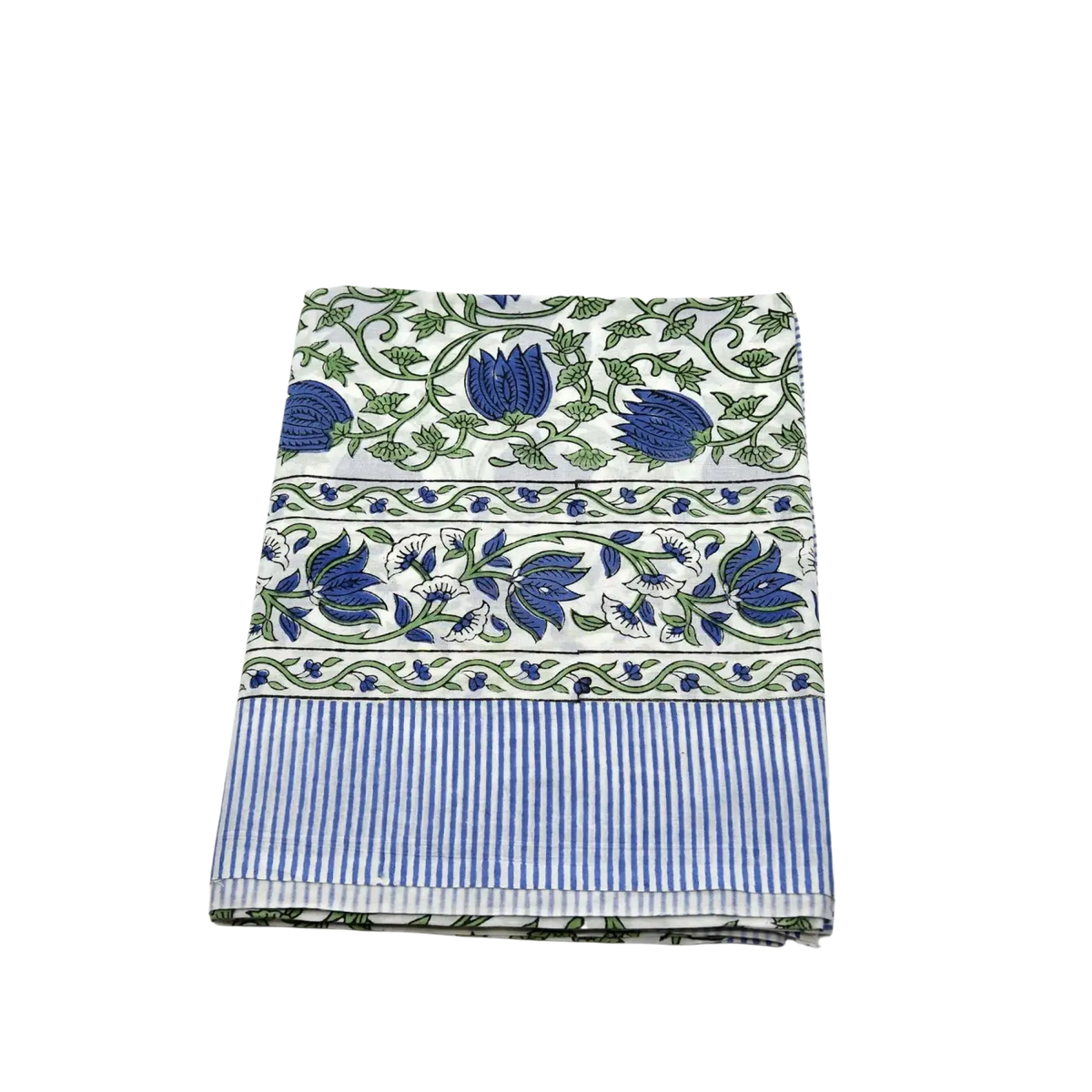 Blaues und grünes Hamamtuch Lunghi Sarong Tuch von Mana Shop, 180cm x 108cm, gefaltet, weiches Baumwollmaterial