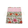 Gefalteter lunghi sarong aus baumwolle mit leuchtendem blumenmuster in orange und pink von mana shop