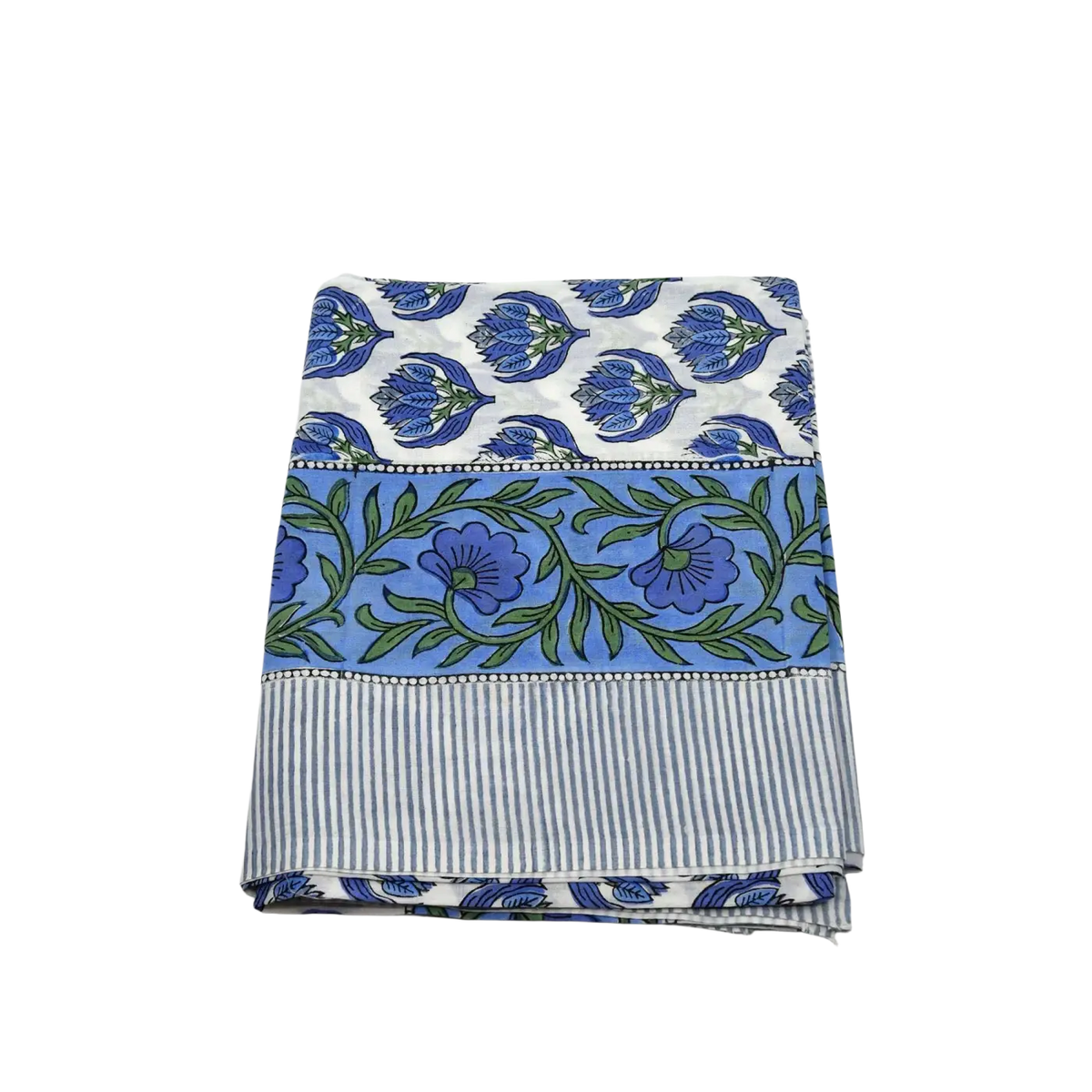 Blaue und grüne Lunghi Sarong Hamamtuch von Mana Shop, 180cm x 108cm, gefaltet, aus weichem Baumwollstoff
