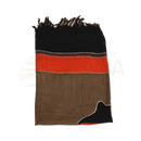 Schwarz braun orange gestreifter lunghi sarong schal mit fransigen kanten 180cm x 108cm von mana shop