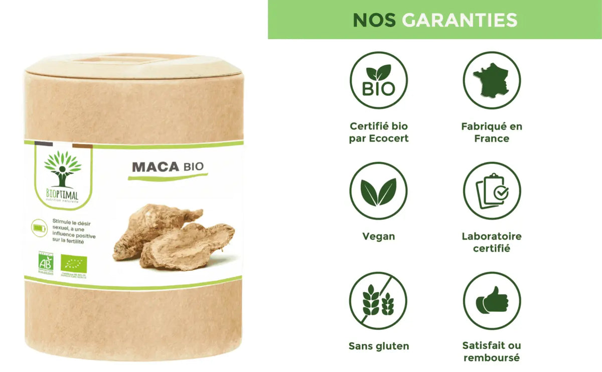 Bioptimal Bio-Maca Kapseln, Produktfoto