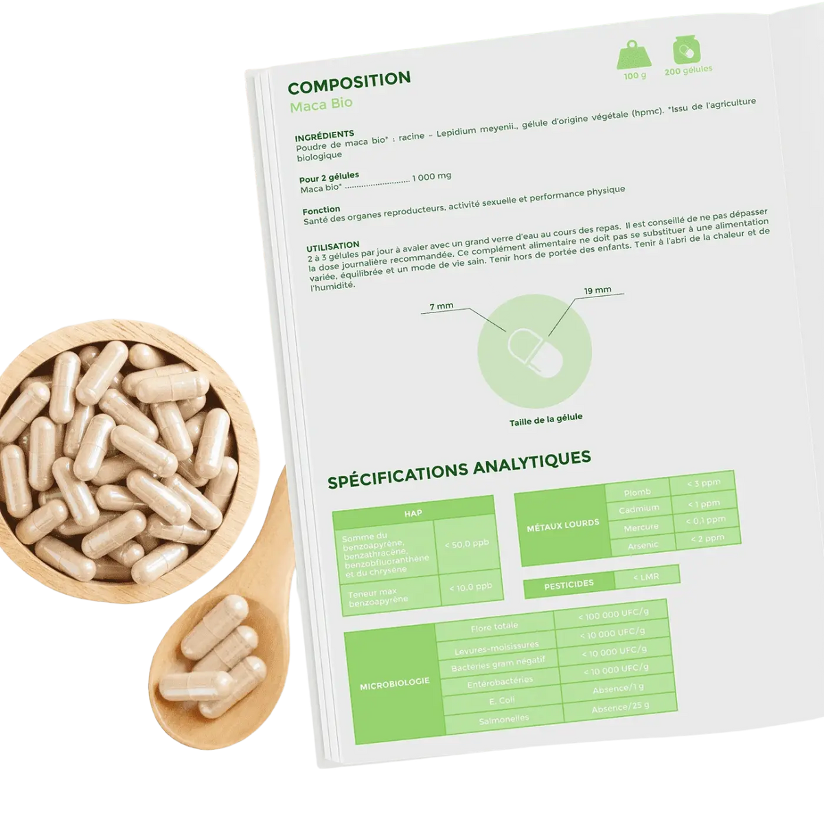 Bioptimal Bio-Maca Nahrungsergänzung Kapseln
