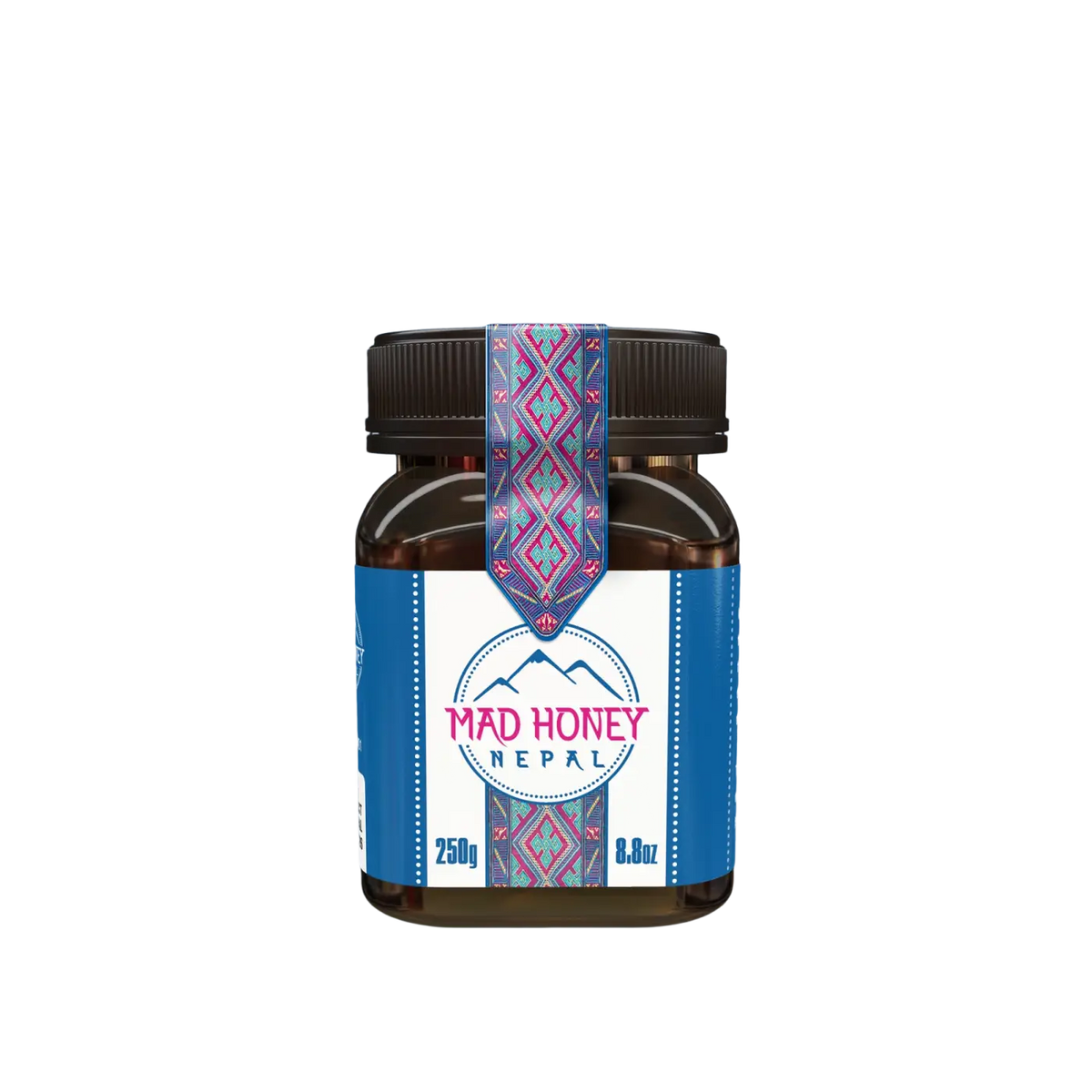 Madhonig Nepal in braunem Glas, 250 g, Nahrungsergänzungsmittel, von Mad Honey Nepal, dunkle Farbe, naturbelassen