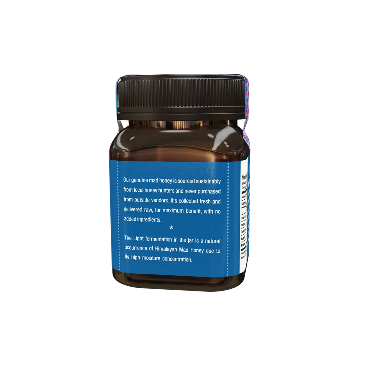 Mad Honey Nepal 250 g in braunem Glas, Nahrungsergänzungsmittel, dunkle Farbe, natürliche Honigqualität, Produktbild
