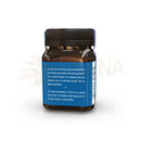 Braunes glasglas mit schwarzem gewindedeckel und blauem etikett zu mad honey nepal 250 g himalayan cliff honey