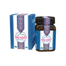 Mad honey nepal 500g honig in braunem glas mit blauer und weißer verpackung und traditionellen geometrischen mustern