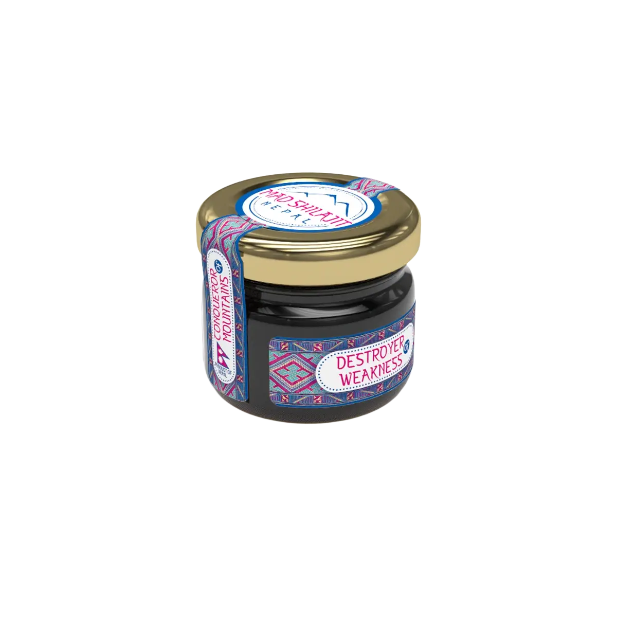 Mad Honey Nepal Shilajit 25 g Nahrungsergänzungsmittel in dunkler Pasteform mit goldener Verpackung