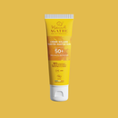 Gesichts-Sonnencreme von Mademoiselle Agathe, getönt, Bio, SPF50+ für natürlichen Sonnenschutz und Hautpflege.