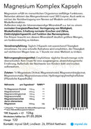 The back side of myvial magnesium komplex kapseln 180 stück hochdosiert vegan with detailed german benefits and ingredients text