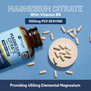 Magnesiumcitrat Kapseln 1500 mg mit Vitamin B6, Nahrungsergänzungsmittel, in einer Blisterpackung, von Prowise Healthcare