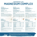 Advanced 4 in 1 magnesiumglycinat komplex in mehrsprachiger verpackung mit italienischem, deutschem und spanischem text, verfügbar bei mana
