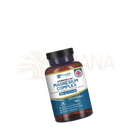 Braune glasflasche mit schwarzem deckel und label von prowise magnesium glycinate complex 4-in-1 formula available at mana