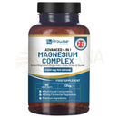 Braune glasflasche mit schwarzem deckel und label von prowise healthcare für magnesiumglycinat-komplex 4-in-1 formel verfügbar bei mana