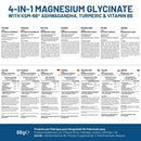 Magnesiumglycinat Nahrungsergänzung mit Ashwagandha, Kurkuma und Vitamin B6 in einer Verpackung, von Prowise Healthcare.