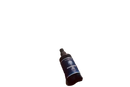 Dunkelblaue glasflasche magnesiumöl spray 200 ml mit schwarzer pumpe und weißem etikett für volle absorption
