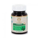 Moringa Nahrungsergänzungsmittel von Maharishi, 60 Tabletten mit ayurvedischen Pflanzenteilen, in einer Packung auf weißem Hintergrund