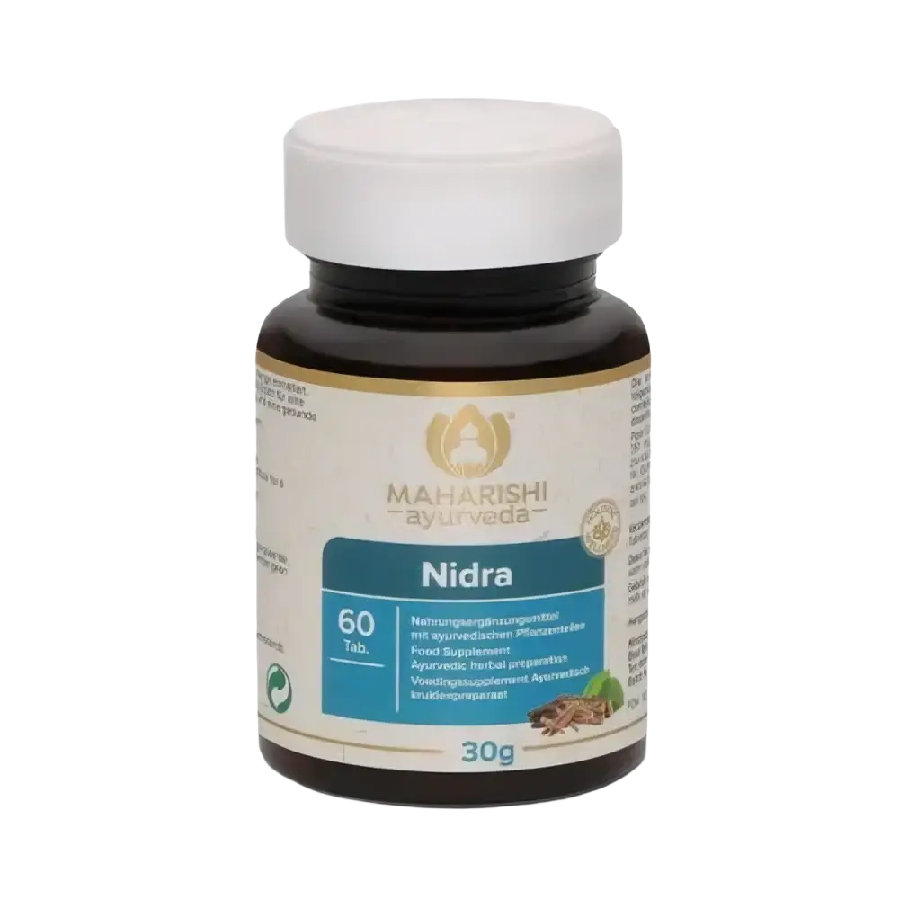 Maharishi Nidra ayurvedische Kräutertabletten, 60 Stück, natürliche Kombination zur Unterstützung des Schlafs, in einer Packung