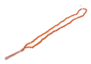 Lange Mala-Karneol-Carnelian-Schmuckkette mit orangefarbenen Perlen, handgefertigt, von GangaPrem.
