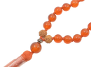 GangaPrem Mala aus Karneol und Carnelian, orange Achat-Perlen, handgefertigtes Schmuckstück für spirituelle Energie.