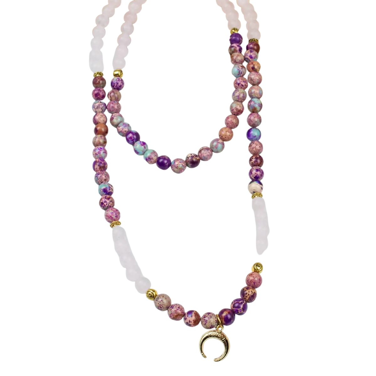 Myga Eco Mala Perlenkette und Handkette aus natürlichen Perlen, Gebetskette für Hals und Handgelenk, balancierendes Schmuckstück