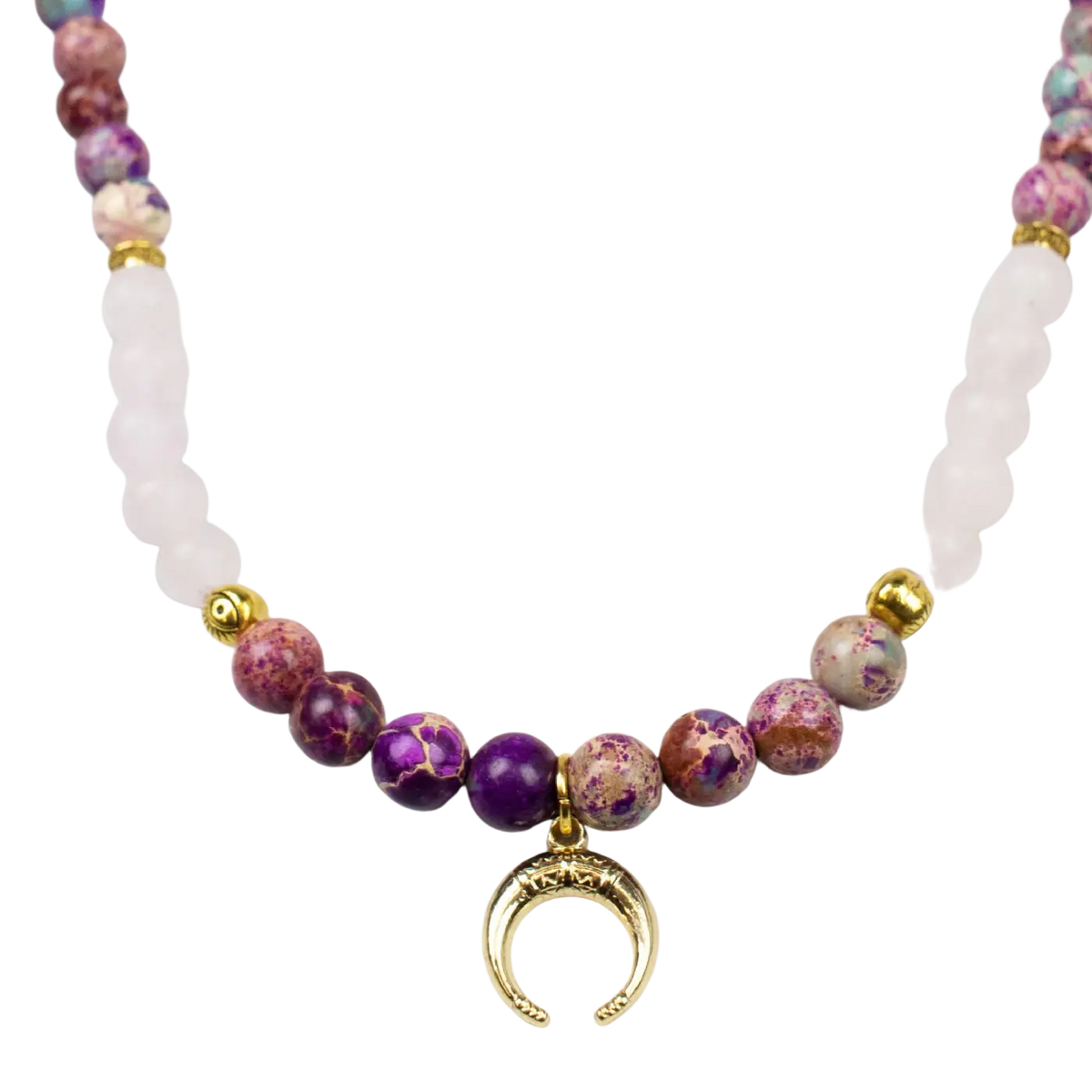 Mala Perlenkette und Handkette von Myga Eco, Balance Gebetskette aus natürlichen Perlen für Hals und Handgelenk, Schmuck.
