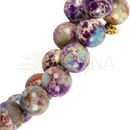 Mala perlenkette mit rosenquarz und multicolored agate für spirituelles gleichgewicht und mondanhänger nutzen