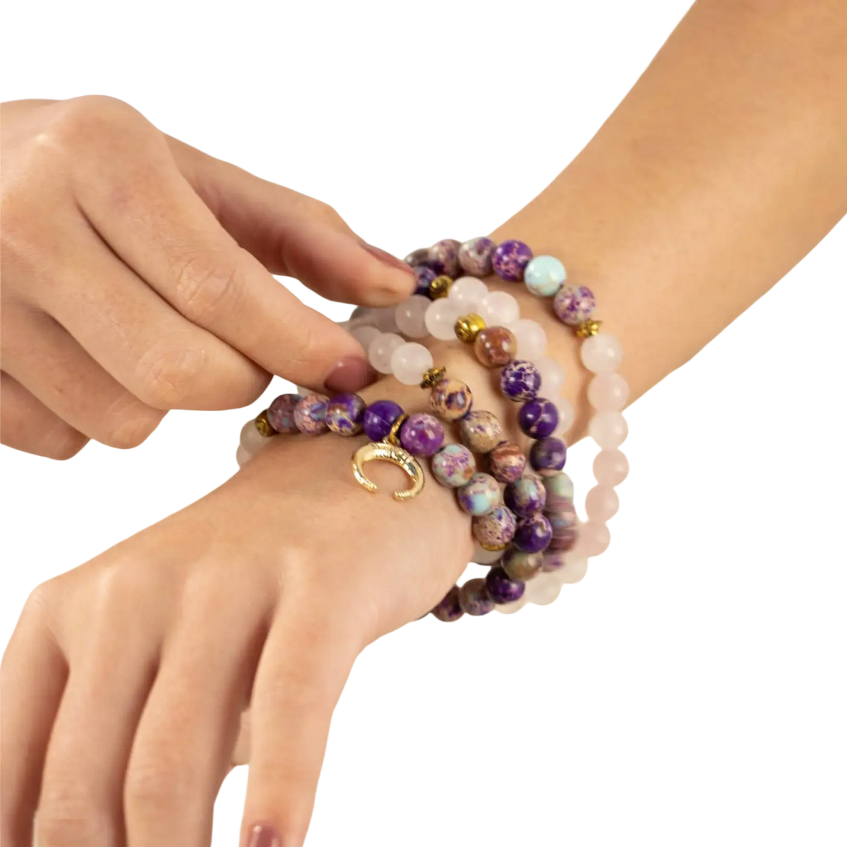 Mala Perlenkette und Gebetskette von Myga Eco, Balance Handkette, Hals- und Handgelenk-Schmuck aus natürlichen Perlen