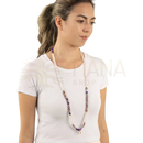 Mala perlenkette mit rosenquarz und mondanhänger für spirituelles gleichgewicht und elegante balance