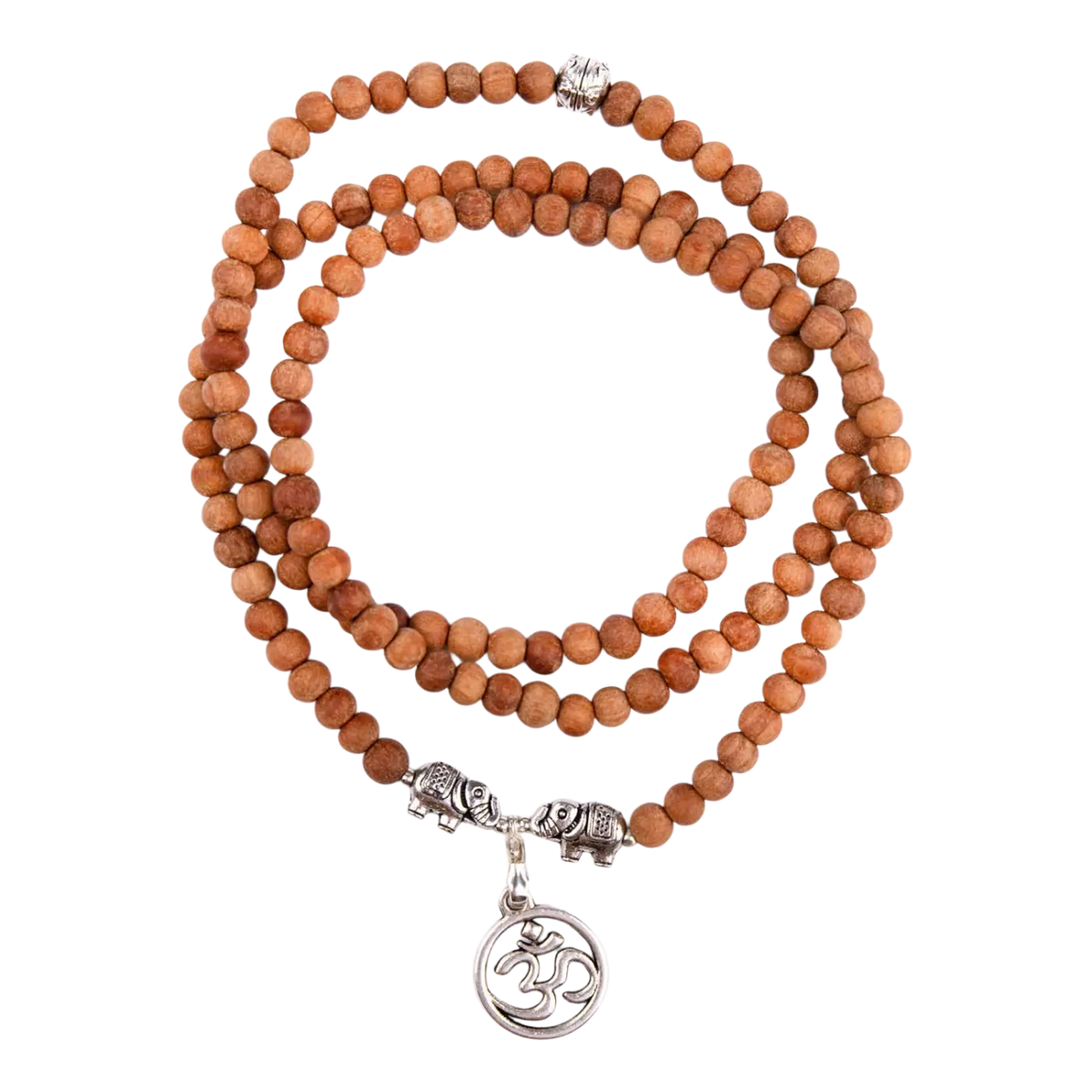 Mala Wickel-Armband aus Sandelholz mit dreifacher Schnur, Modeschmuck von Bodynova, handgefertigtes Schmuckstück