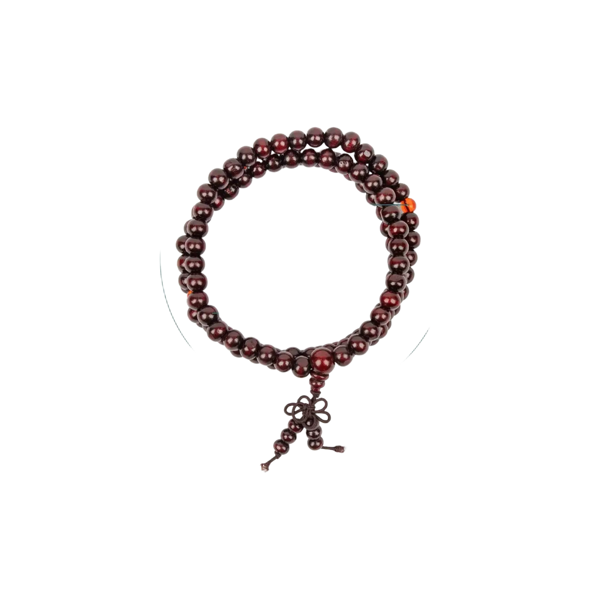 Dunkelrote Mallah Meditations-Perle Mala Gebetskette aus Schmuck von Myga Eco, mit Perlen und meditativem Design