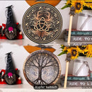 Handgefertigte Schamanentrommel von Mana Shop mit Holzrahmen und Schlägel, ideal für Rituale und Meditationen