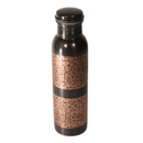 Kupferflasche 950 ml von Mana Shop, ayurvedische Trinkflasche Typ 1, aus glänzendem Kupfer mit Deckel und handlicher Form