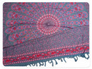 Bunter Mandala Elefanten-Lunghi aus Baumwolle, 140x100cm, mit Elefantenmustern, von AW Artisan, für Strand und Sommer.