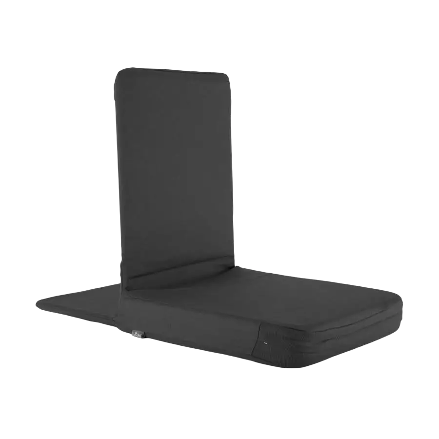 Mandir Bodenstuhl Meditationsstuhl Backjack XL von Bodynova in Anthrazit, geeignet für Yoga und Meditation, bequemer Sitz.