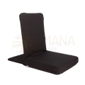 Mandir bodenstuhl meditationsstuhl black fabric folding chair with padded seat and backrest from mana shop