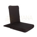 Mandir bodenstuhl meditationsstuhl black fabric folding chair with padded seat and backrest from mana shop