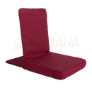 Mandir bodenstuhl meditationsstuhl backjack xl aus maroon stoff mit gepolstertem sitz und lehne bei mana shop