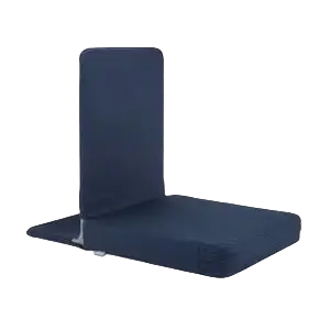 Navyblauer padded mandir bodenstuhl xl faltbar mit minimalistischem design und komfortabler polsterung
